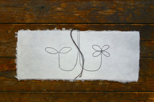 文庫ブックカバー「リーフ」 高さ約15cm×幅約39cm